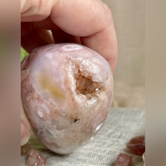 1820 Pink Amethyst Crystal Mountain Carving with Druzy - Picture 11 of 13